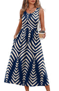 Wiholl Summer Dresses for Women Flowy Casual Midi Dress Beach Vacation Sundresses with Pockets