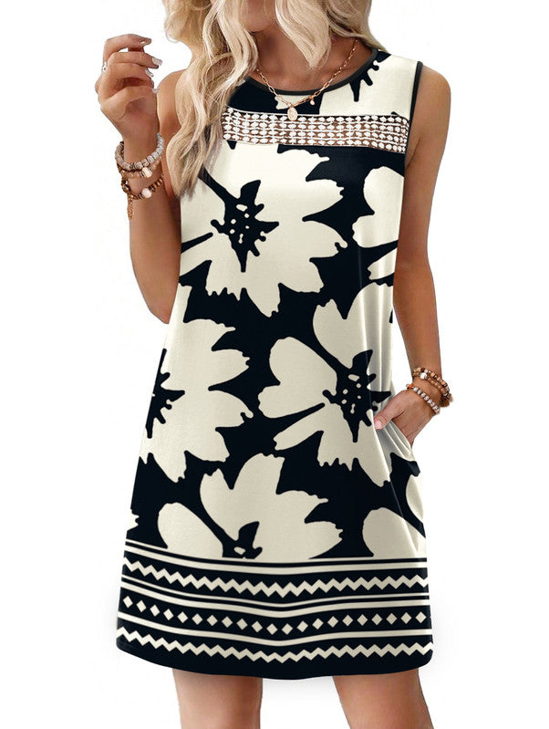 Wiholl Summer Dresses for Women 2026 Beach Vacation Fashion Lace Mini Tank Dress with Pockets
