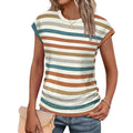 Ronuti Womens Short Sleeve Tshirts Crew Neck Womens T-shirts with Side Shirring Cruise Clothes for Women Summer T-shirts