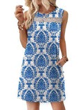 Wiholl Summer Dresses for Women 2026 Beach Vacation Fashion Lace Mini Tank Dress with Pockets