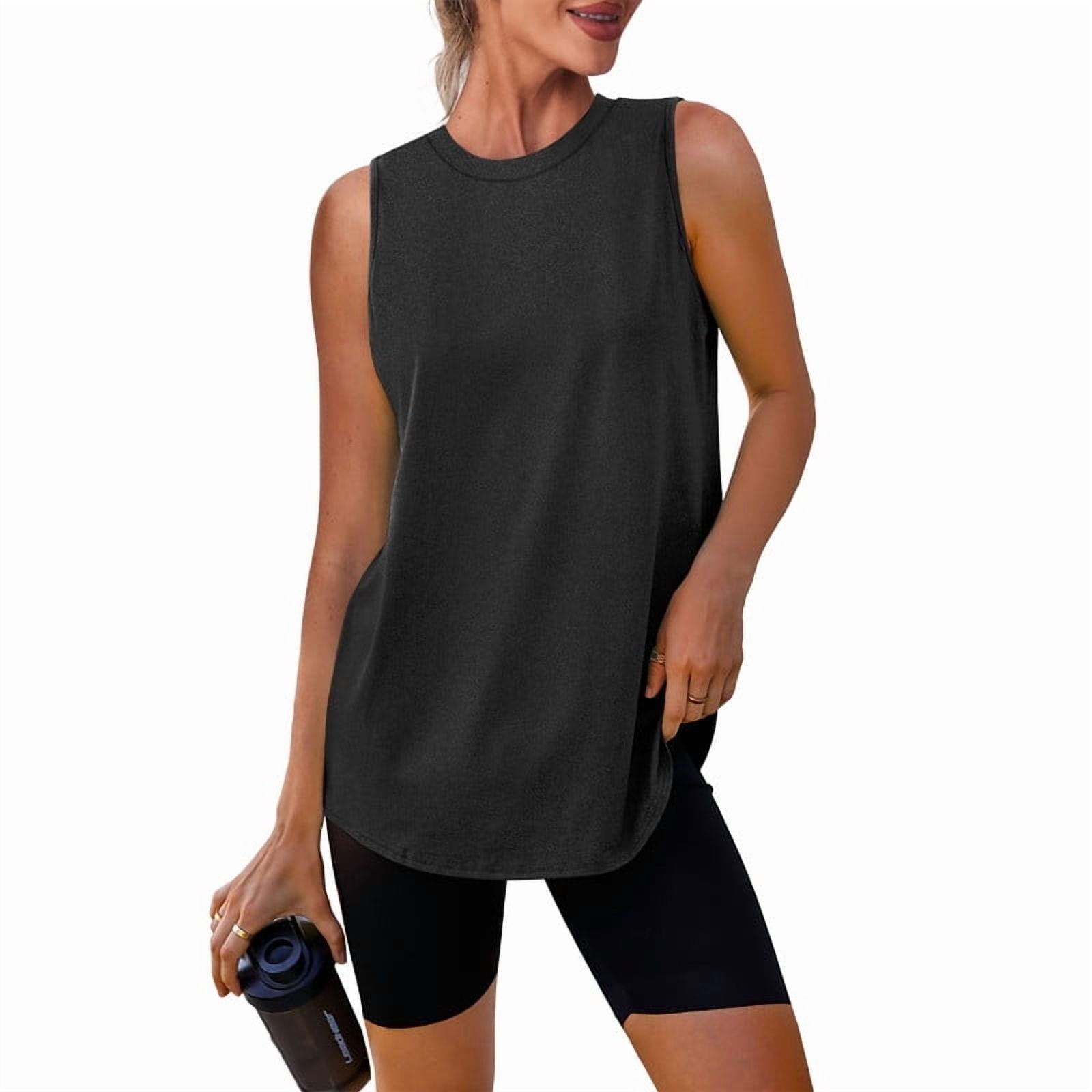 Ronuti Womens Workout Tank Tops Lightweight Sleeveless Shirts for Women Loose Fit Tops for Athletic Running Tennis Yoga