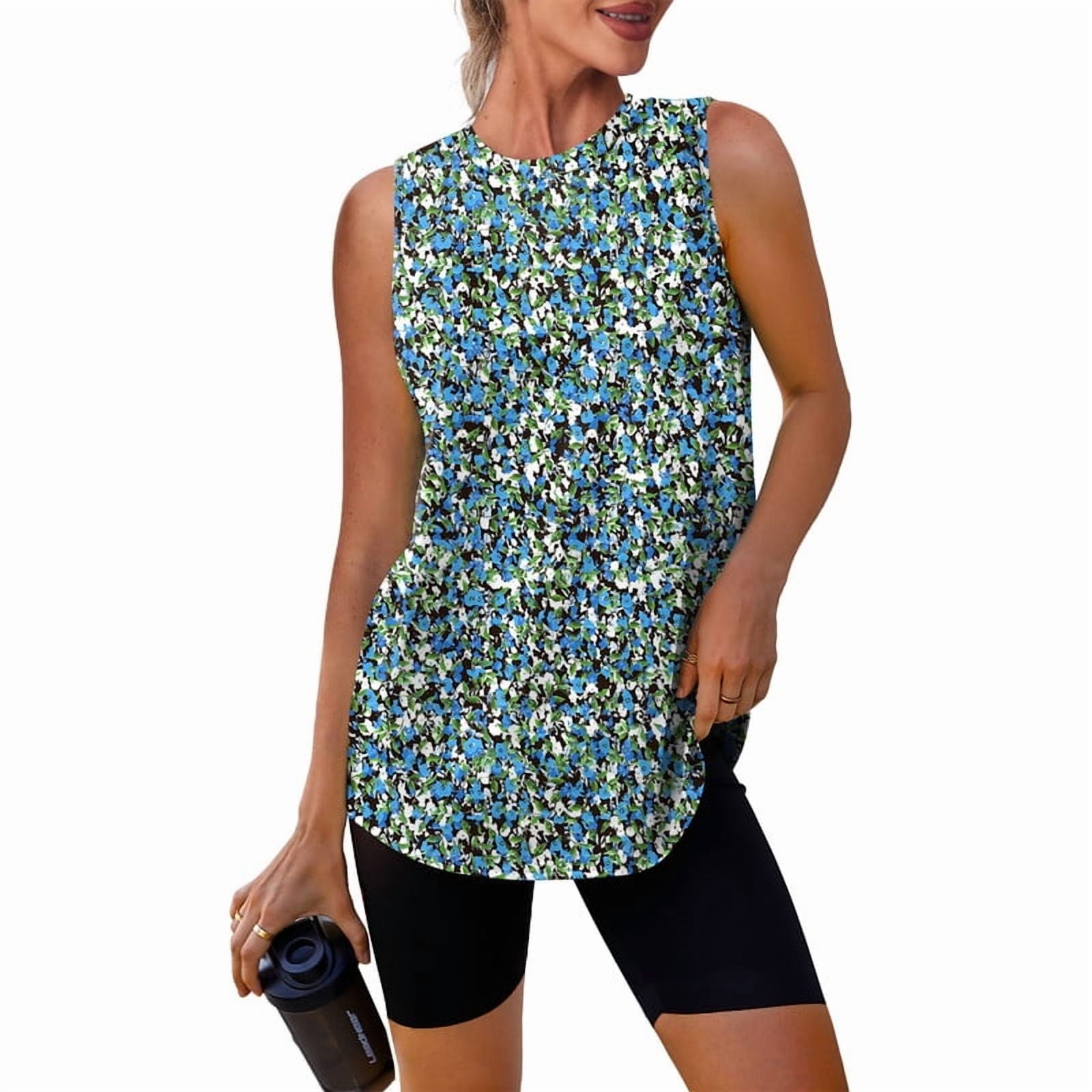 Ronuti Womens Workout Tank Tops Lightweight Sleeveless Shirts for Women Loose Fit Tops for Athletic Running Tennis Yoga