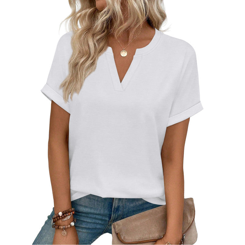 Wiholl Womens Blouses Summer Tops Rolled Sleeve Shirts Short Sleeve Tee Dressy Casual Summer Vacation Fashion Clothing 2026