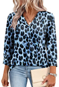 WIHOLL Tops for Women 3/4 Length Sleeve V Neck Lightweight Business Casual Blouses Spring Summer Work Outfits